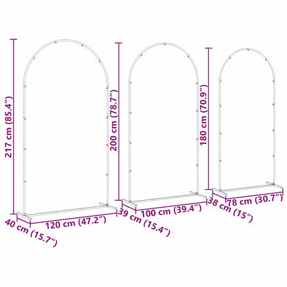 Wedding Arch 3 pcs Gold Steel