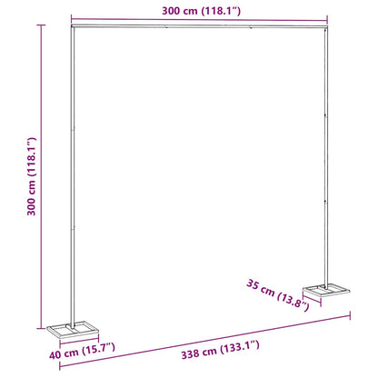Wedding Arch Gold 338 x 35 x 300 cm Steel