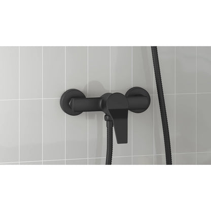 Shower Mixer Tap Black G 1 / 2 inches Brass
