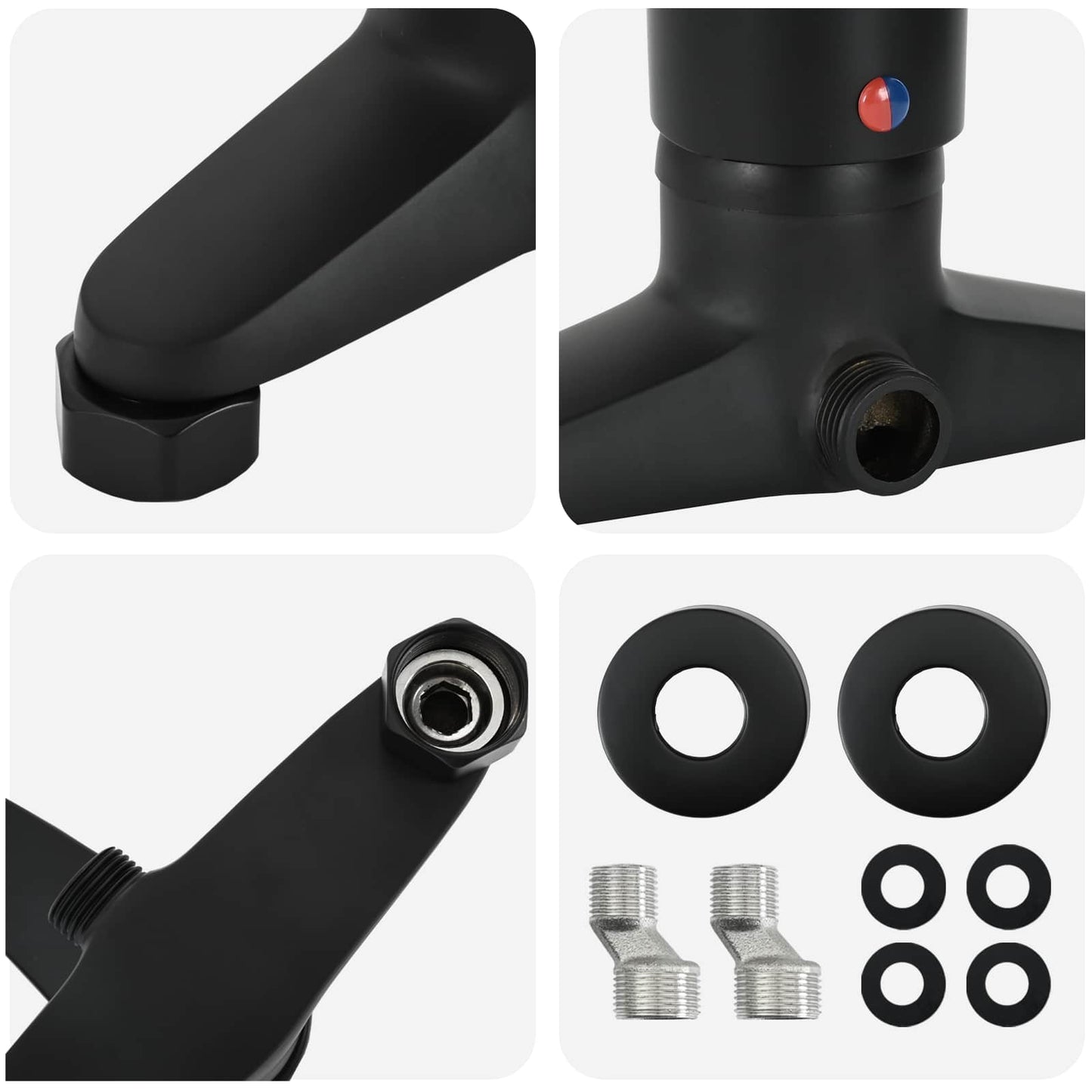 Shower Mixer Tap Black G 1 / 2 inches