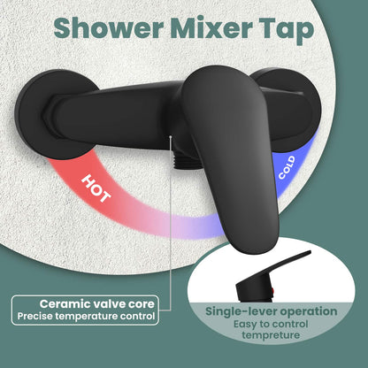 Shower Mixer Tap Black G 1 / 2 inches