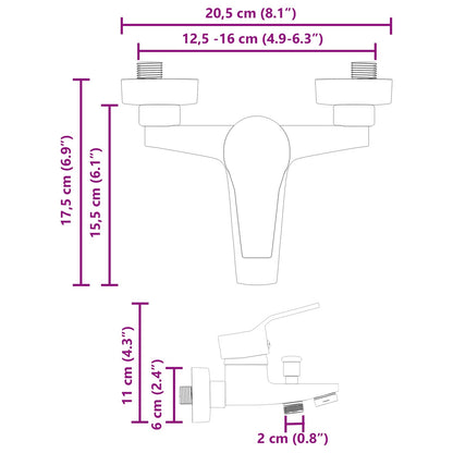 Shower Mixer Tap Chrome G 1 / 2 inches