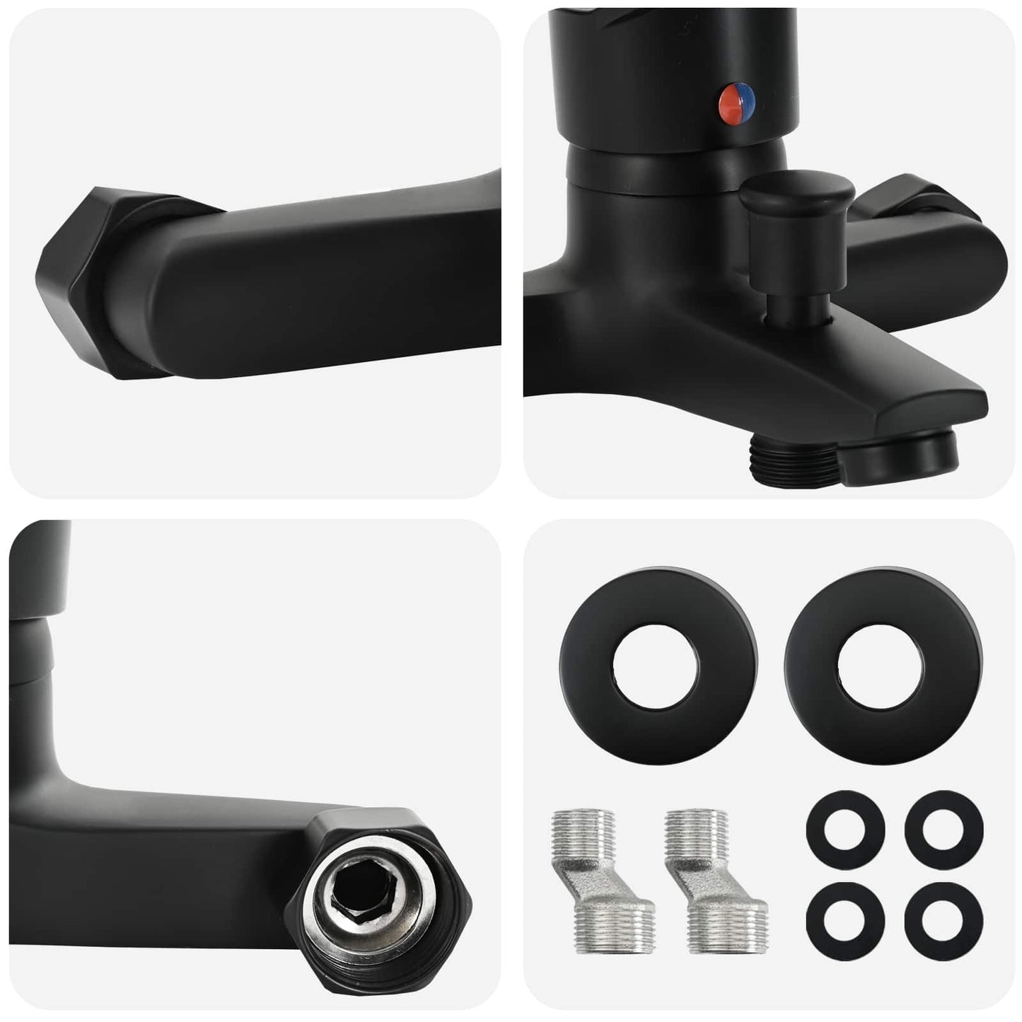 Shower Mixer Tap Black G 1 / 2 inches