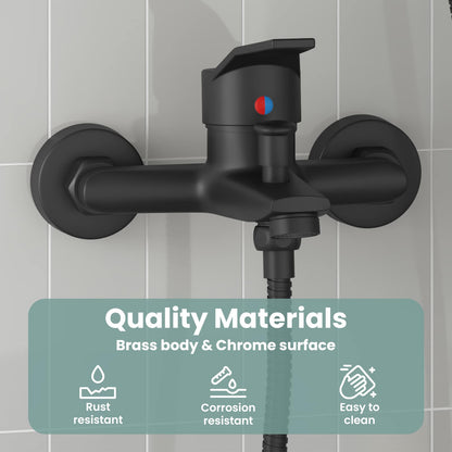 Shower Mixer Tap Black G 1 / 2 inches