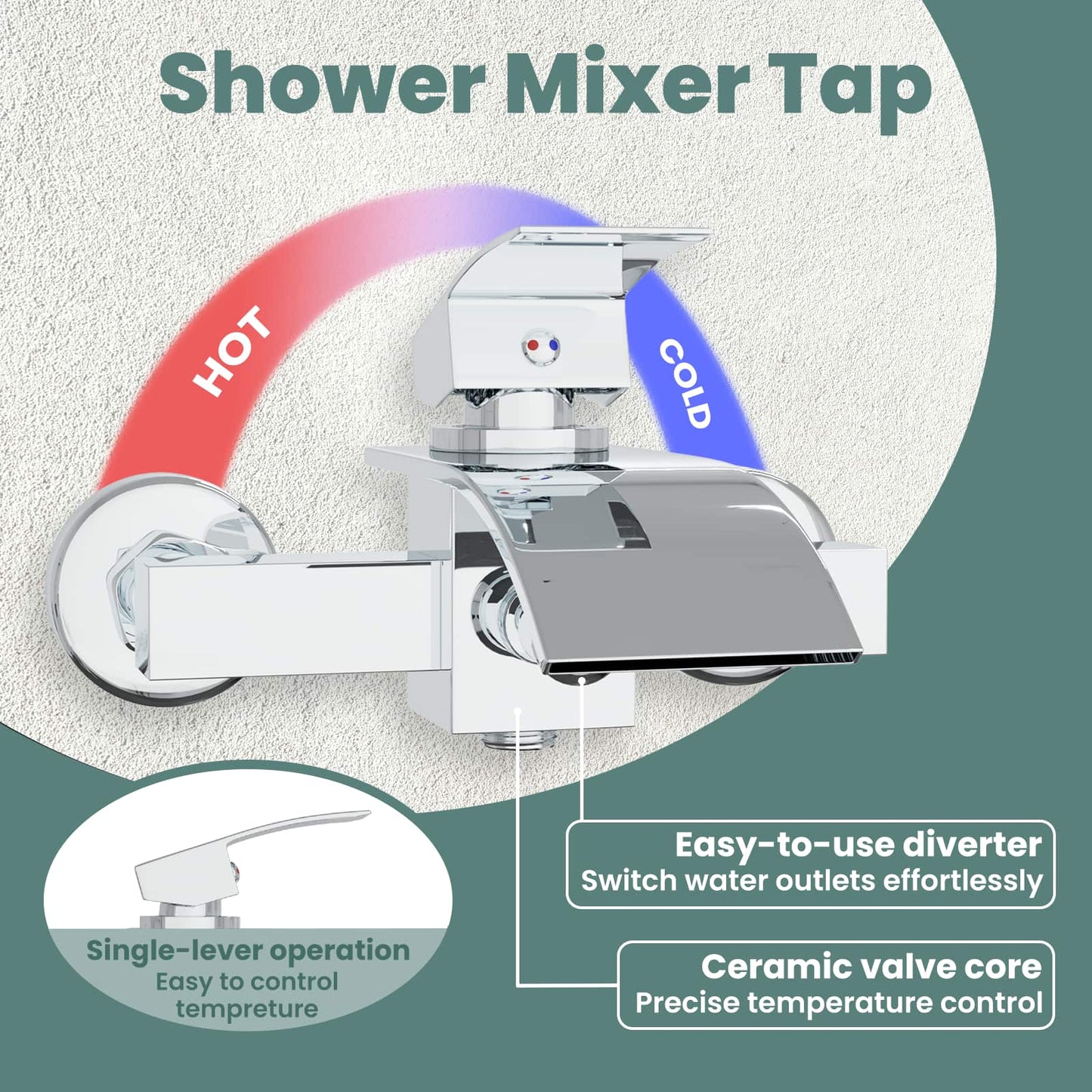 Shower Mixer Tap Chrome G 1 / 2 inches