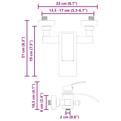 Shower Mixer Tap Black G 1 / 2 inches