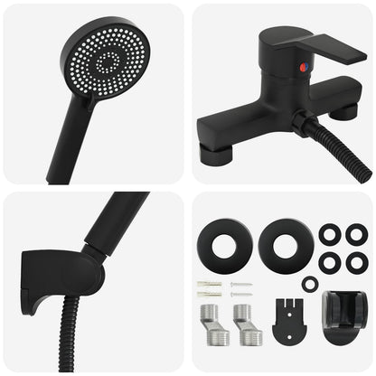 Shower Head Set Black G 1 / 2 inches Brass