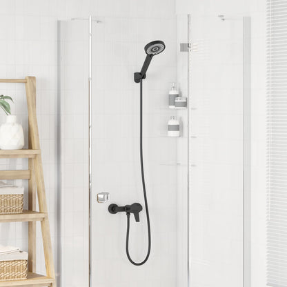 Shower Head Set Black G 1 / 2 inches Brass