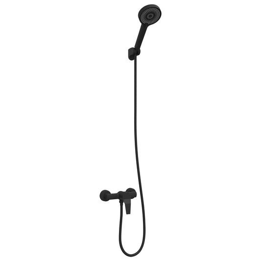 Shower Head Set Black G 1 / 2 inches Brass