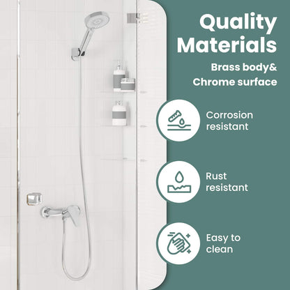 Shower Head Set Chrome G 1 / 2 inches