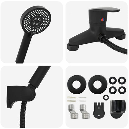 Shower Head Set Black G 1 / 2 inches