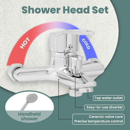 Shower Head Set Chrome G 1 / 2 inches