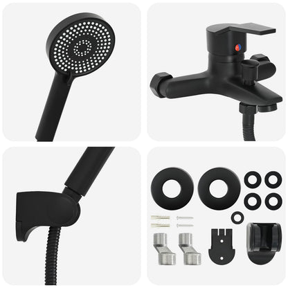 Shower Head Set Black G 1 / 2 inches