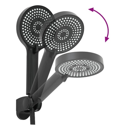 Shower Head Set Black G 1 / 2 inches