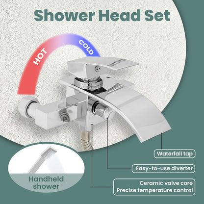 Shower Head Set Chrome G 1 / 2 inches