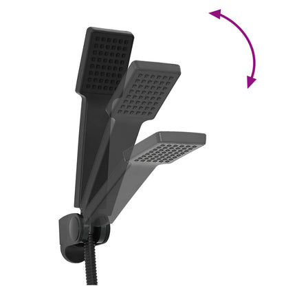 Shower Head Set Black G 1 / 2 inches