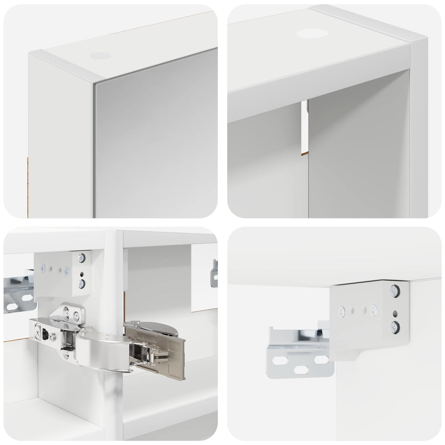Bathroom Cabinet Set 3 pcs 80 x 10.5 x 50 cm Engineered wood