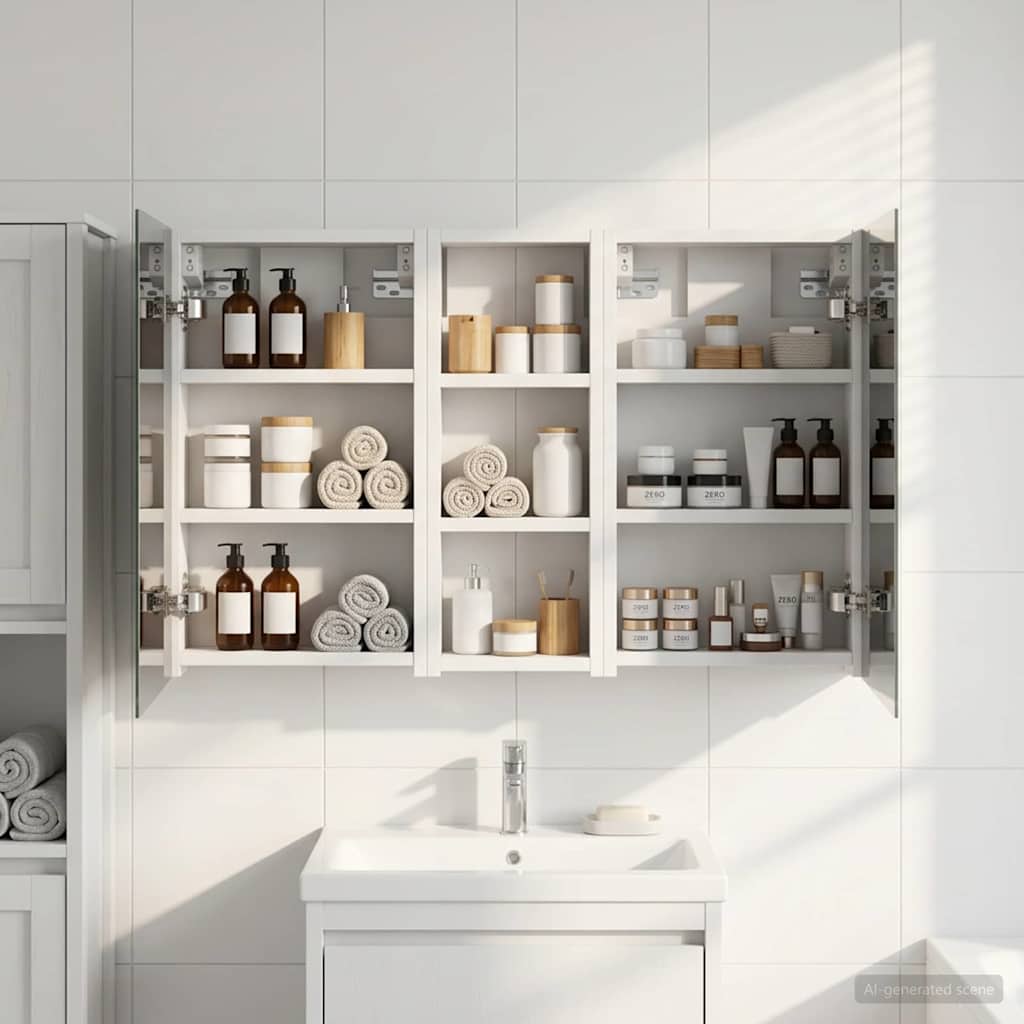 Bathroom Cabinet Set 3 pcs 80 x 10.5 x 50 cm Engineered wood