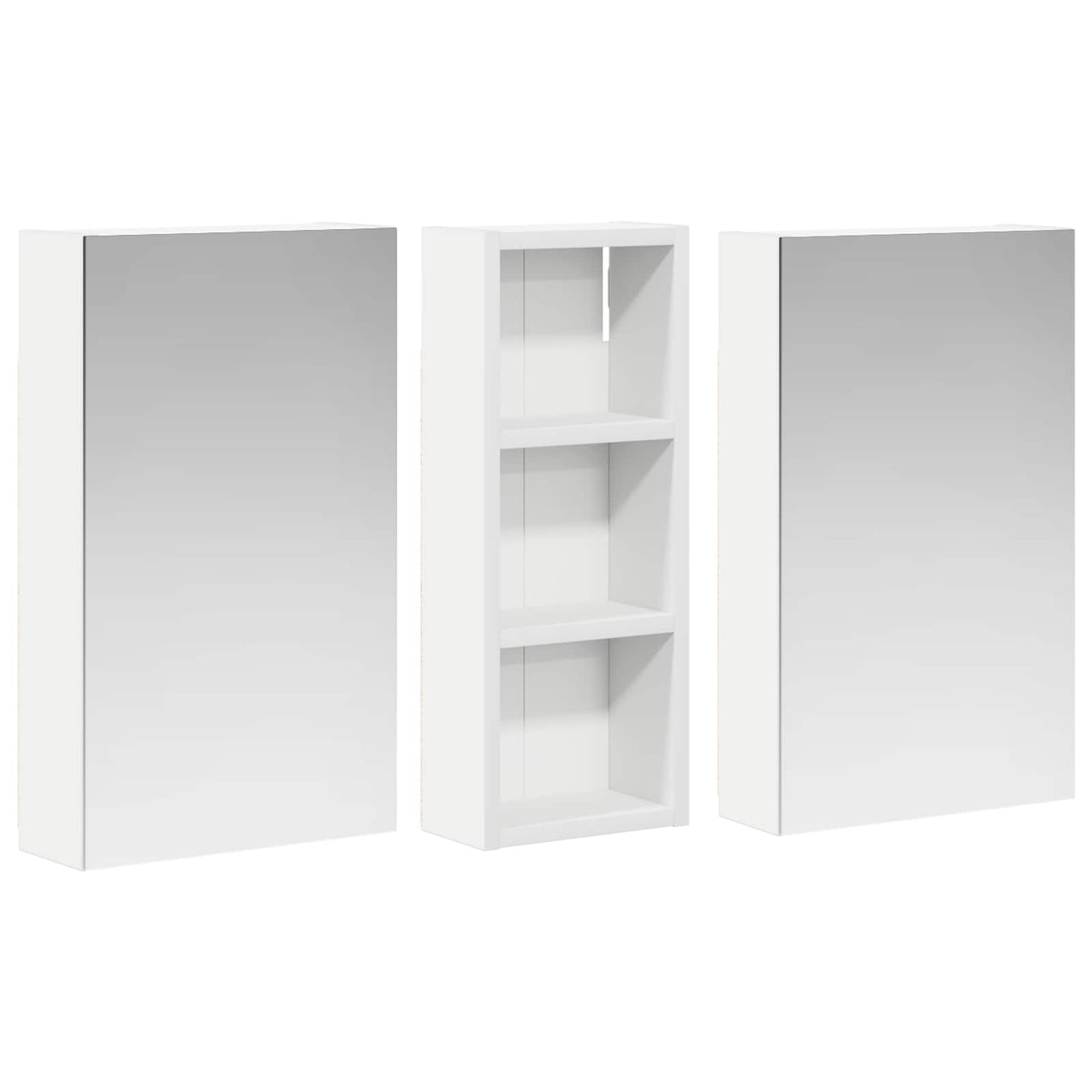Bathroom Cabinet Set 3 pcs 80 x 10.5 x 50 cm Engineered wood