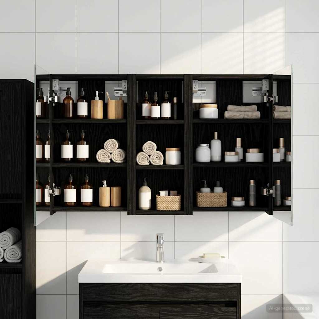 Bathroom Cabinet Set 3 pcs 80 x 10.5 x 50 cm Engineered wood
