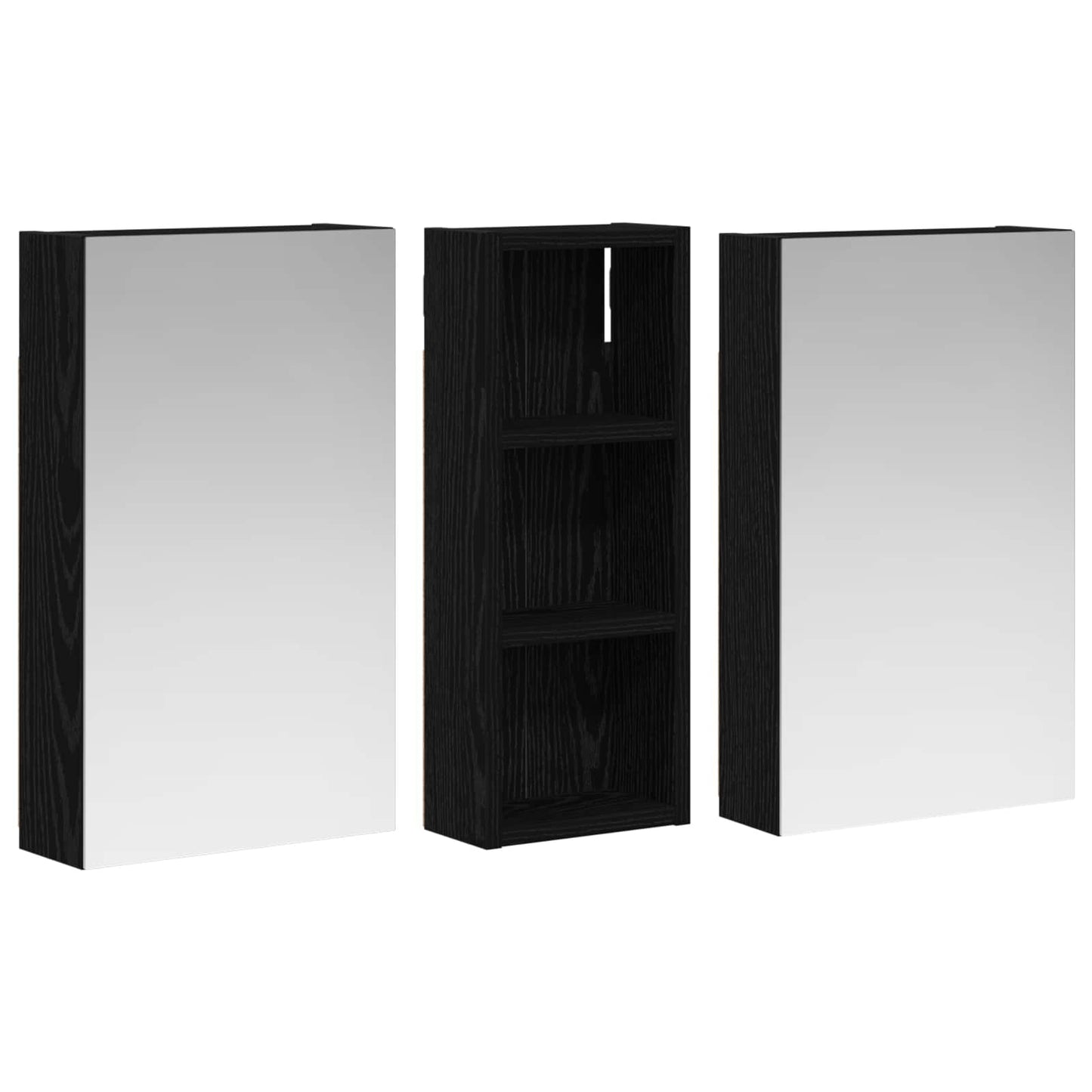 Bathroom Cabinet Set 3 pcs 80 x 10.5 x 50 cm Engineered wood