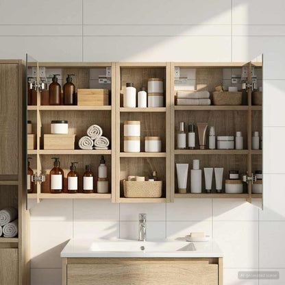 Bathroom Cabinet Set 3 pcs 80 x 10.5 x 50 cm Engineered wood