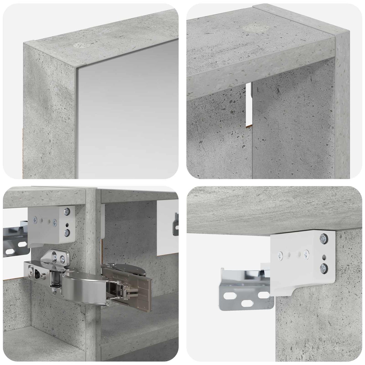 Bathroom Cabinet Set 3 pcs 80 x 10.5 x 50 cm Engineered wood