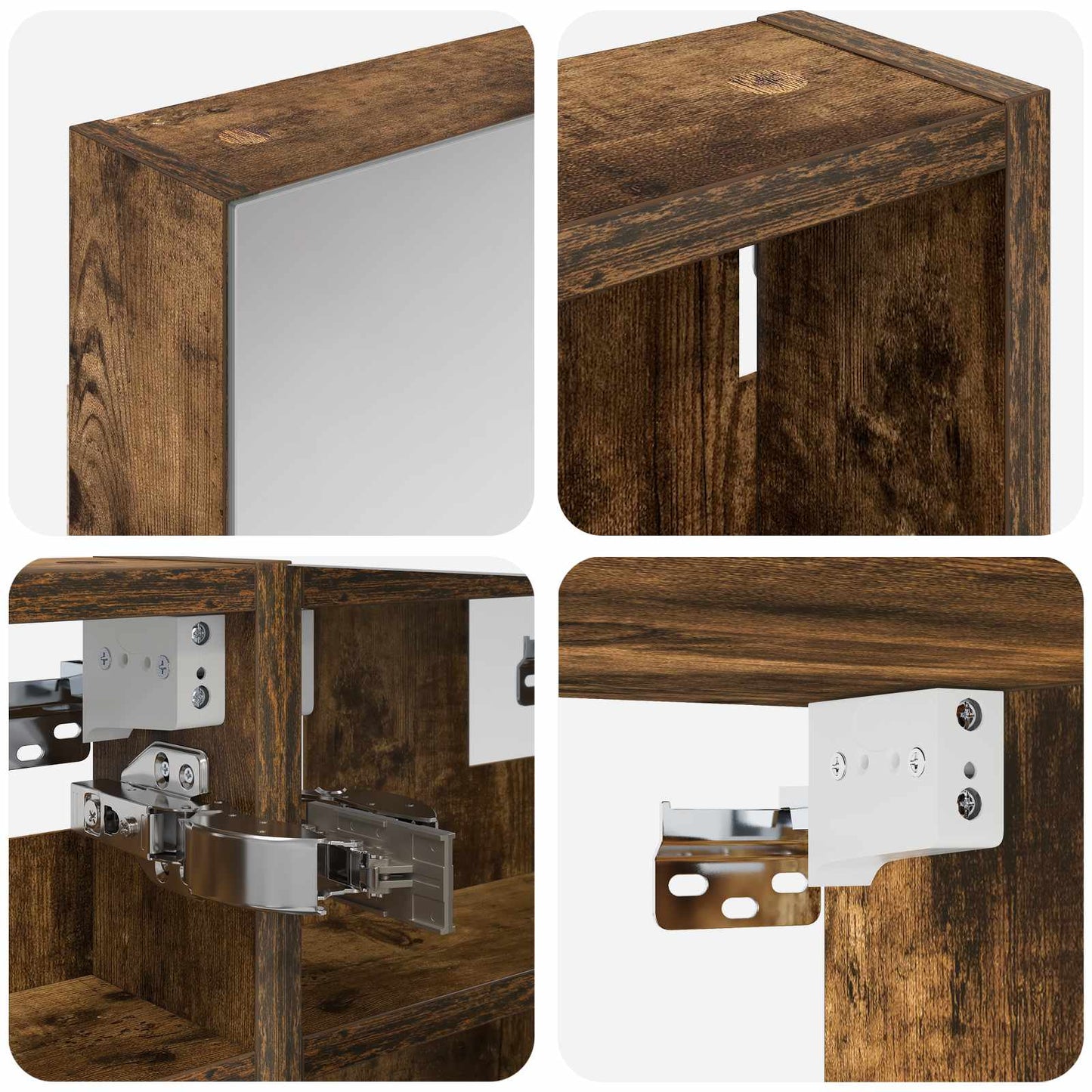 Bathroom Cabinet Set 3 pcs 80 x 10.5 x 50 cm Engineered wood