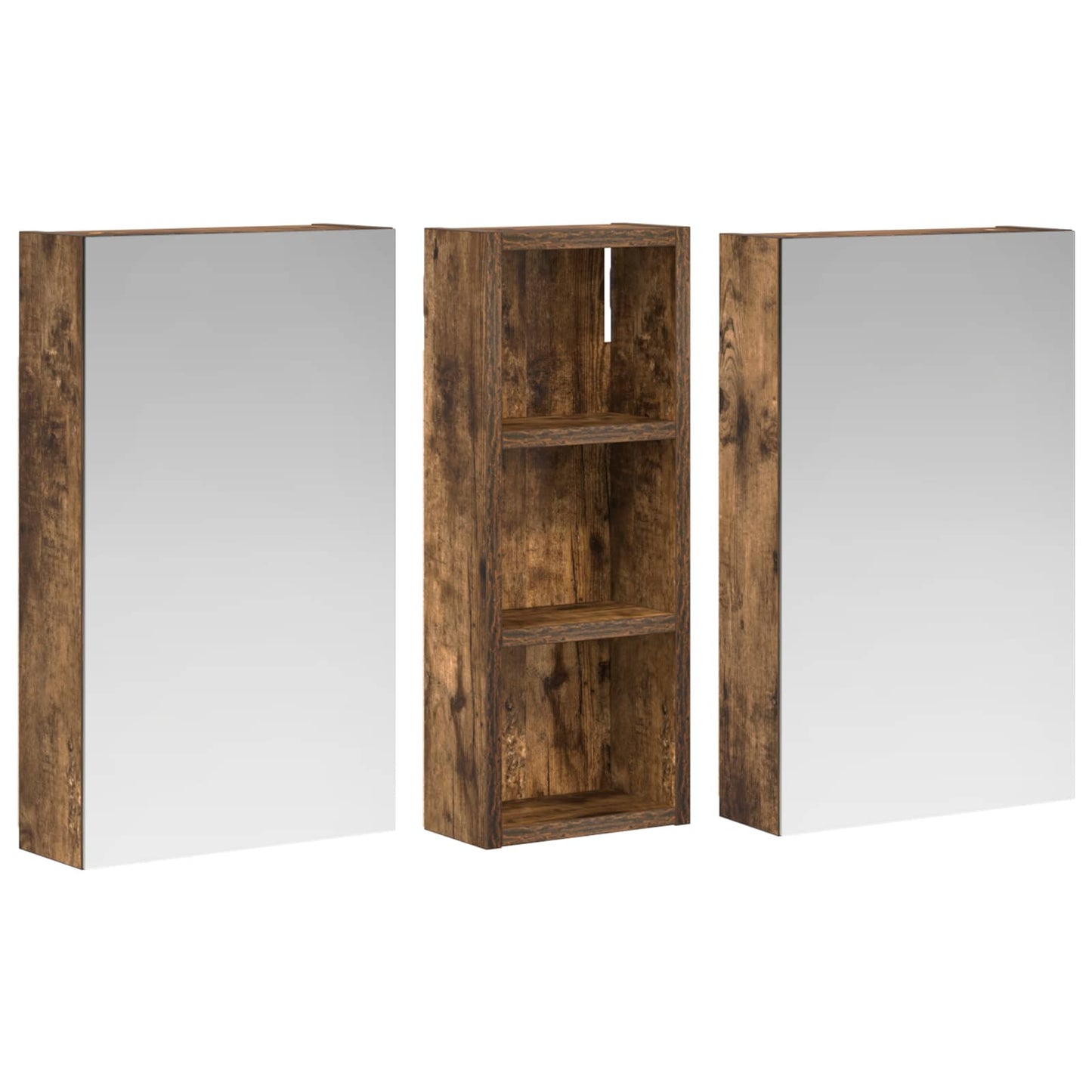 Bathroom Cabinet Set 3 pcs 80 x 10.5 x 50 cm Engineered wood