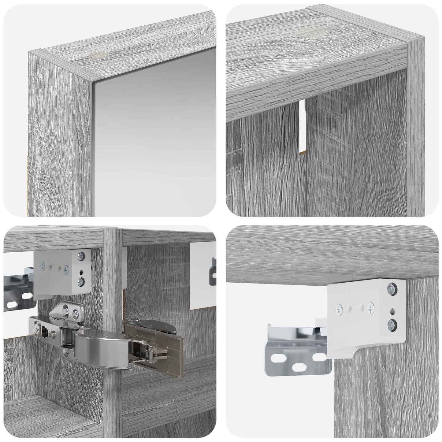 Bathroom Cabinet Set 3 pcs 80 x 10.5 x 50 cm Engineered wood