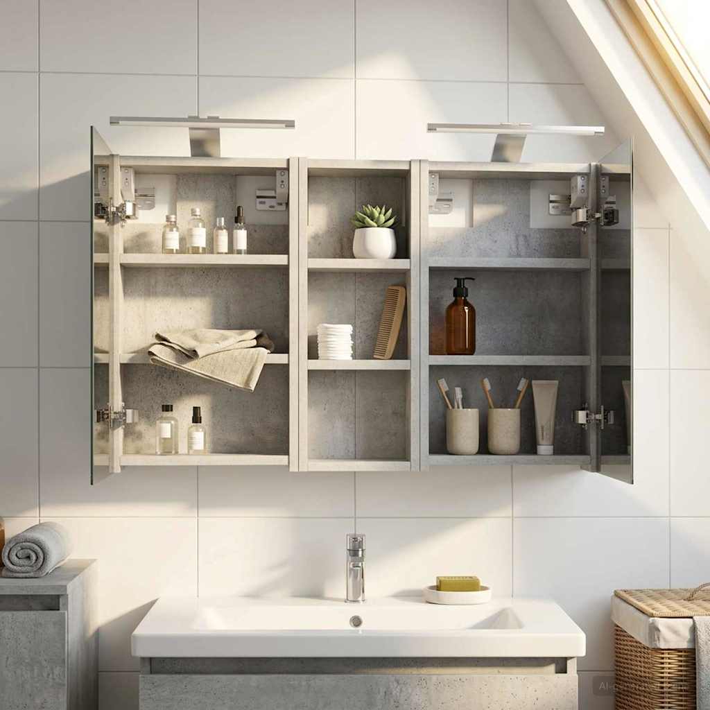 Bathroom Cabinet Set 3 pcs 80 x 10.5 x 50 cm Engineered wood
