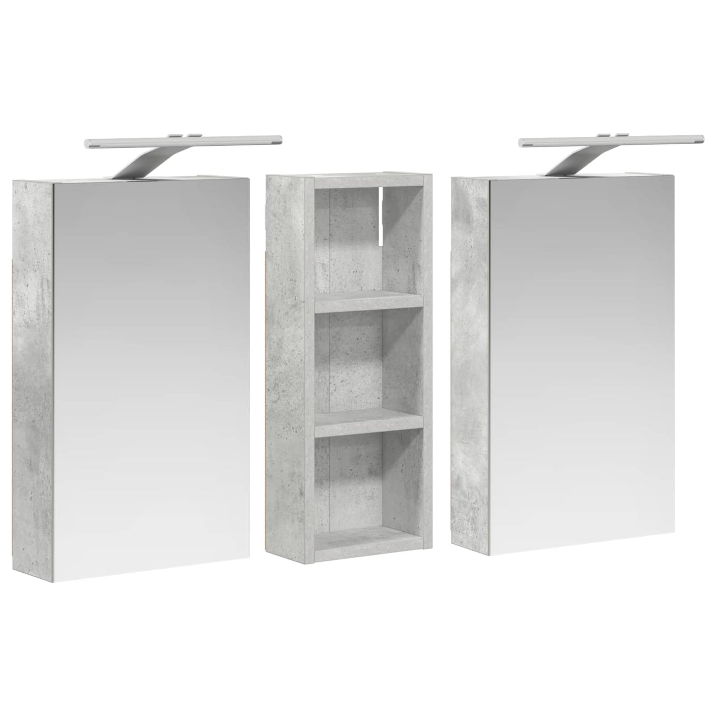 Bathroom Cabinet Set 3 pcs 80 x 10.5 x 50 cm Engineered wood