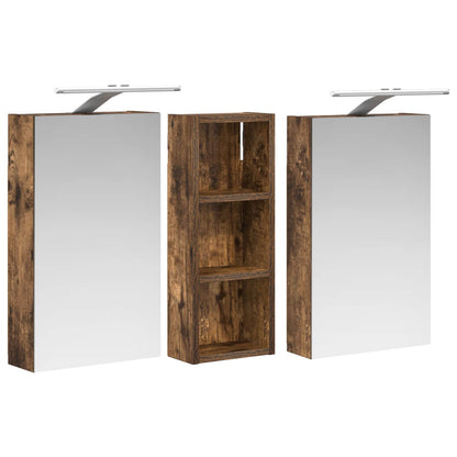Bathroom Cabinet Set 3 pcs 80 x 10.5 x 50 cm Engineered wood