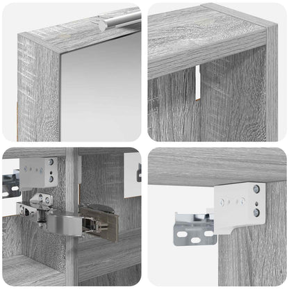 Bathroom Cabinet Set 3 pcs 80 x 10.5 x 50 cm Engineered wood