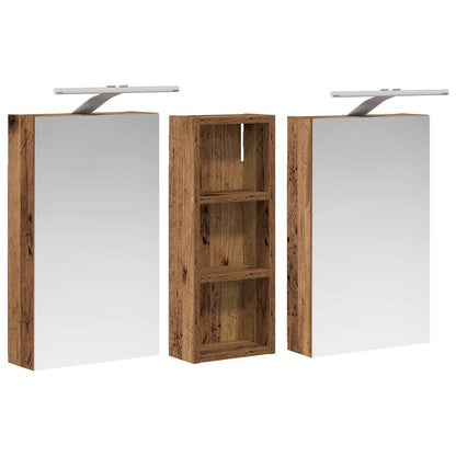 Bathroom Cabinet Set 3 pcs 80 x 10.5 x 50 cm Engineered wood