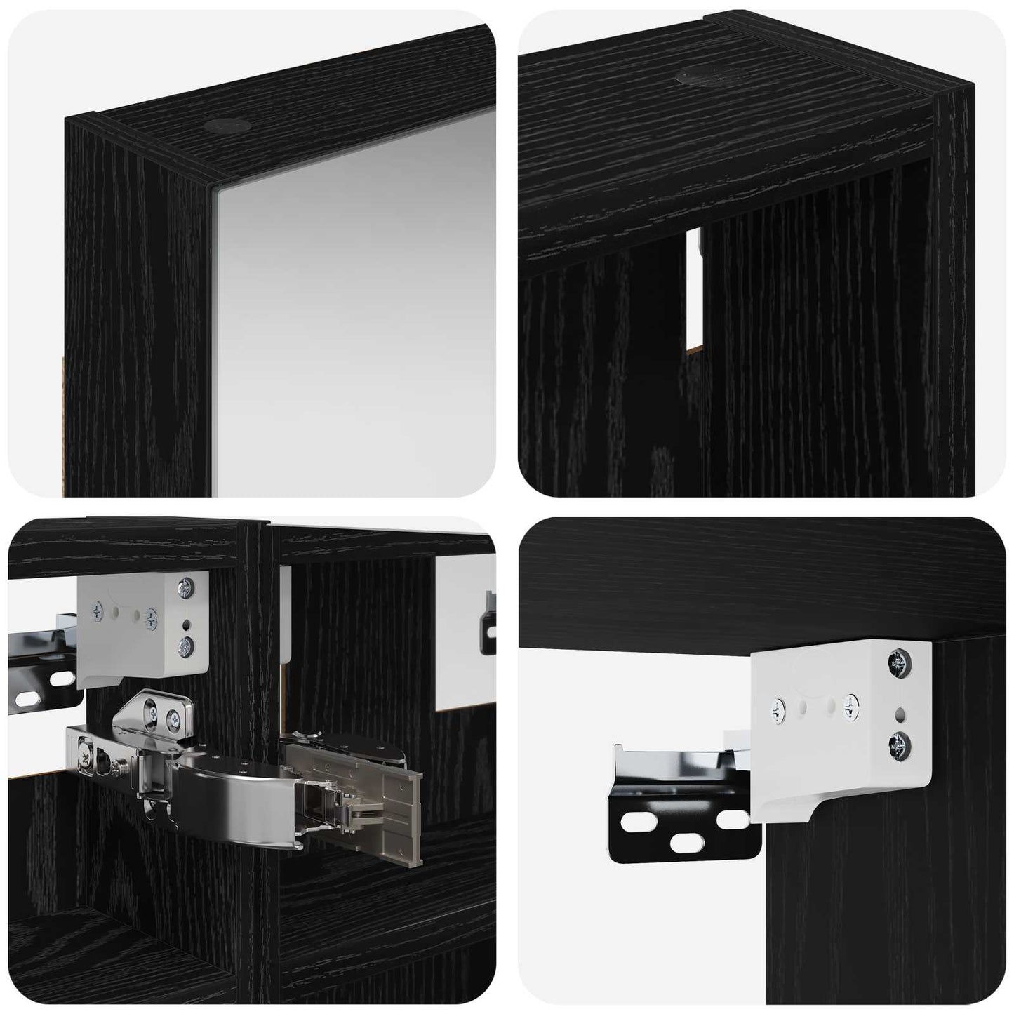 Bathroom Cabinet Set 3 pcs 100 x 10.5 x 50 cm Engineered wood
