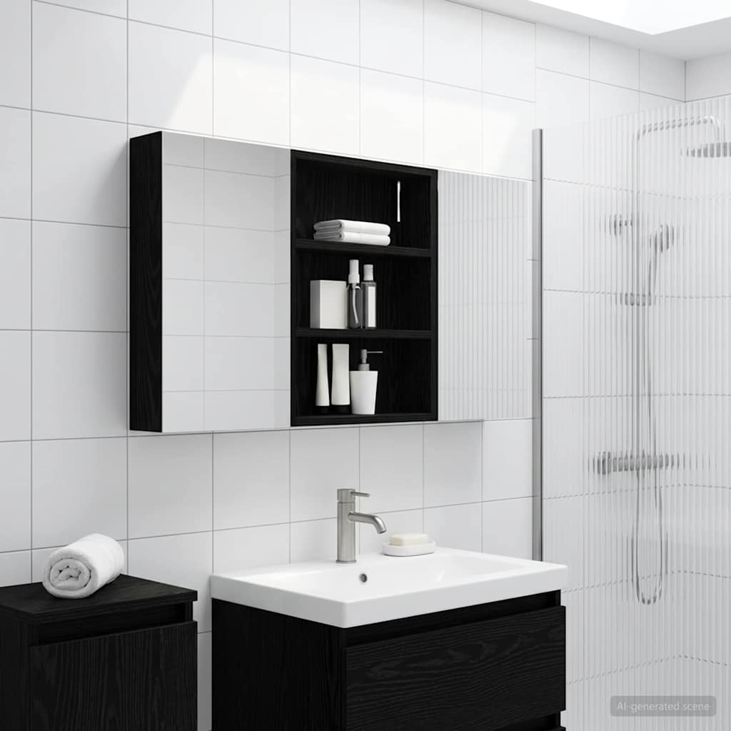 Bathroom Cabinet Set 3 pcs 100 x 10.5 x 50 cm Engineered wood