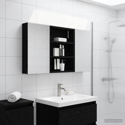 Bathroom Cabinet Set 3 pcs 100 x 10.5 x 50 cm Engineered wood