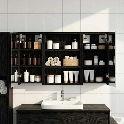 Bathroom Cabinet Set 3 pcs 100 x 10.5 x 50 cm Engineered wood