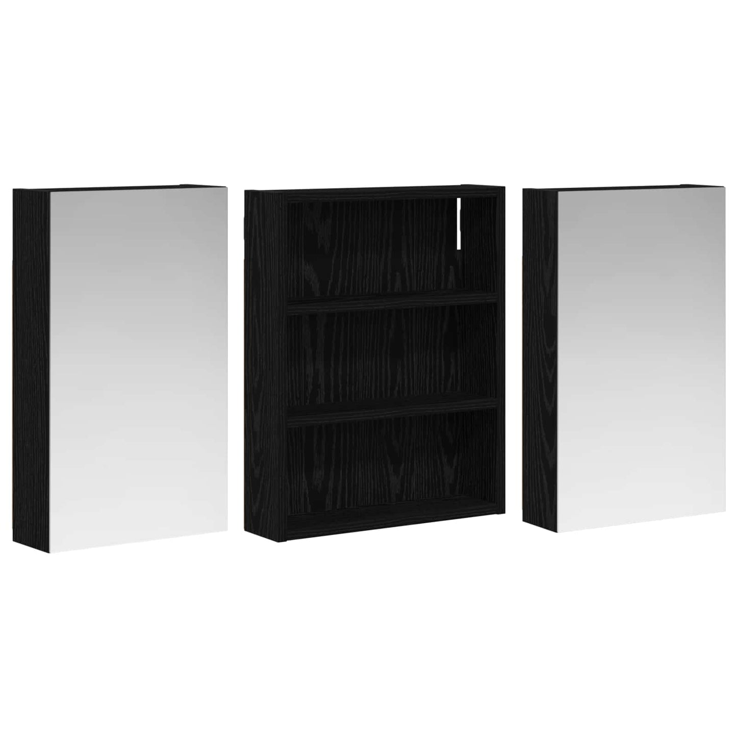 Bathroom Cabinet Set 3 pcs 100 x 10.5 x 50 cm Engineered wood