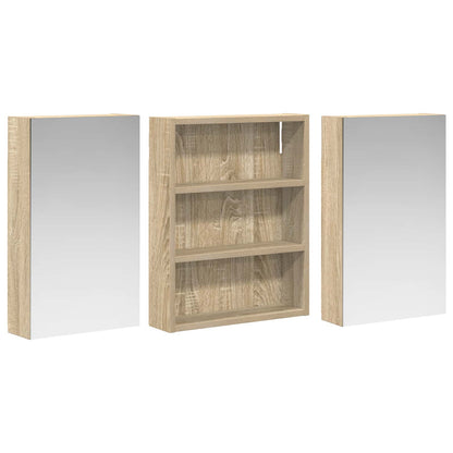Bathroom Cabinet Set 3 pcs 100 x 10.5 x 50 cm Engineered wood