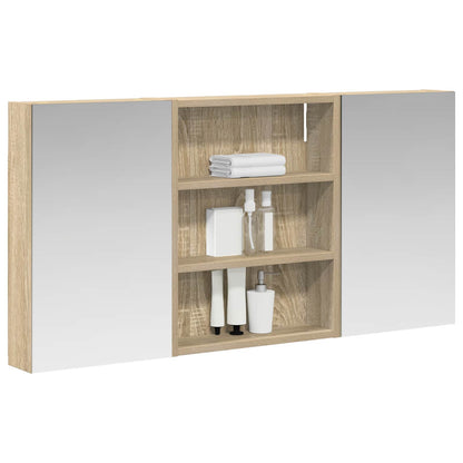 Bathroom Cabinet Set 3 pcs 100 x 10.5 x 50 cm Engineered wood