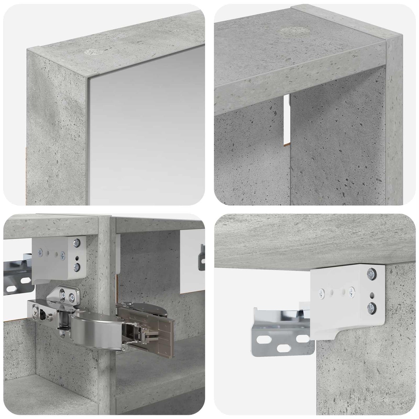 Bathroom Cabinet Set 3 pcs 100 x 10.5 x 50 cm Engineered wood