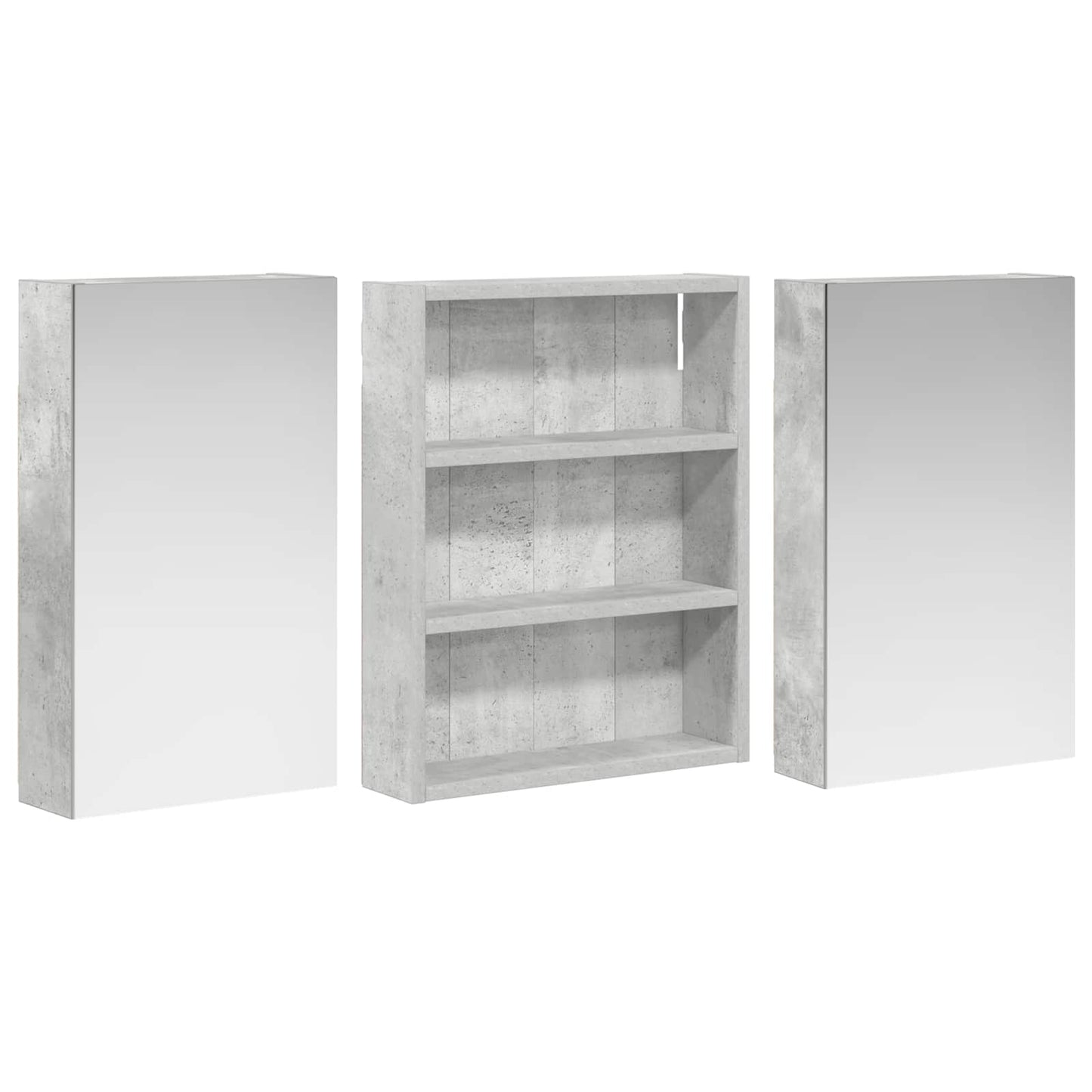 Bathroom Cabinet Set 3 pcs 100 x 10.5 x 50 cm Engineered wood