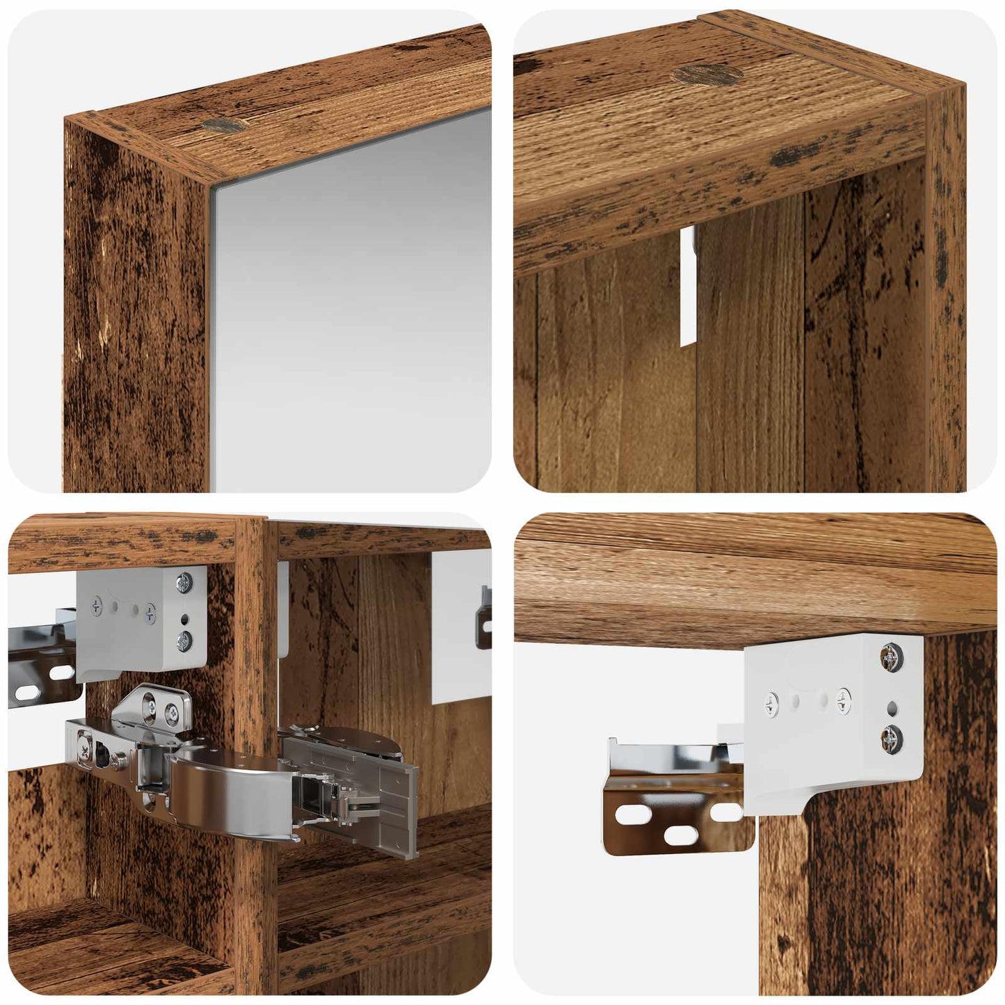 Bathroom Cabinet Set 3 pcs 100 x 10.5 x 50 cm Engineered wood