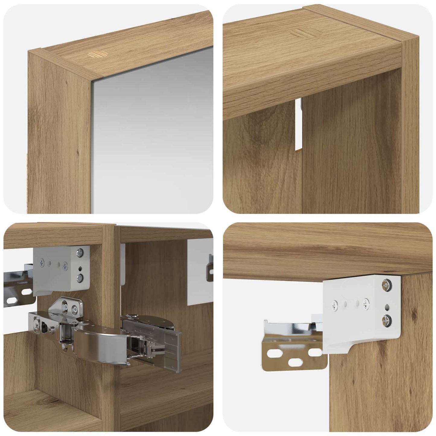Bathroom Cabinet Set 3 pcs 100 x 10.5 x 50 cm Engineered wood