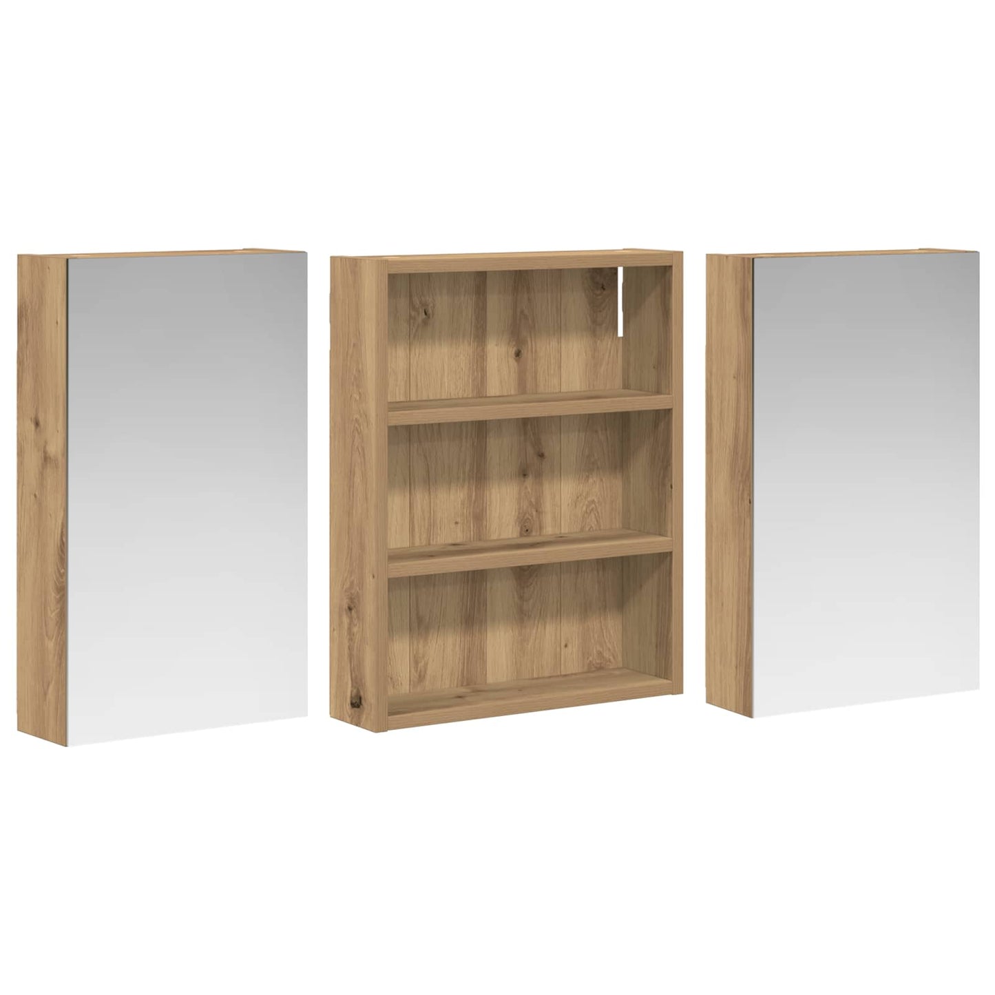 Bathroom Cabinet Set 3 pcs 100 x 10.5 x 50 cm Engineered wood