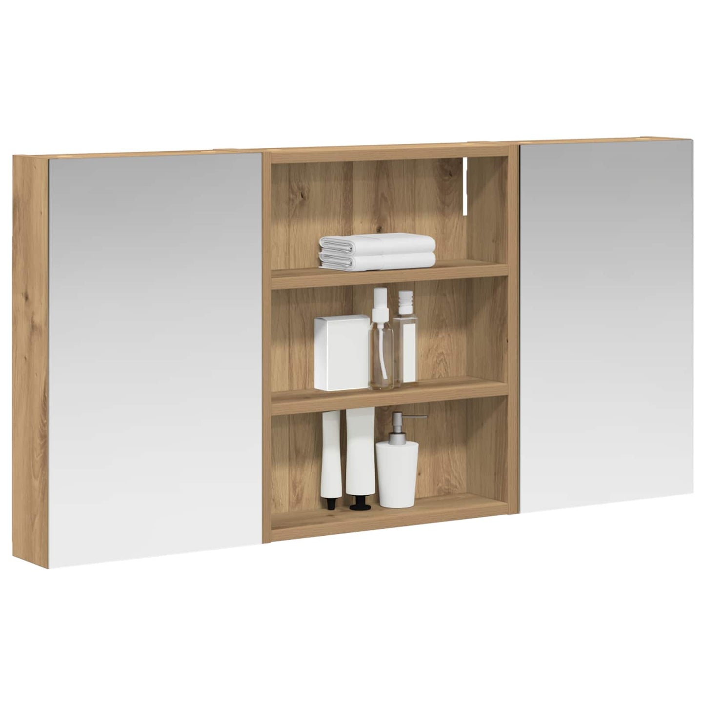Bathroom Cabinet Set 3 pcs 100 x 10.5 x 50 cm Engineered wood