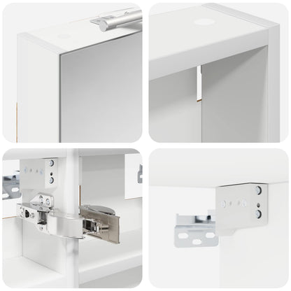 Bathroom Cabinet Set 3 pcs 100 x 10.5 x 50 cm Engineered wood