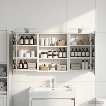 Bathroom Cabinet Set 3 pcs 100 x 10.5 x 50 cm Engineered wood